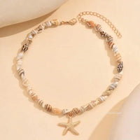 Seashell Starfish Pendant Choker Vacation