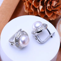 FENASY Natural Freshwater Pearl Earrings For Women Fashion Jewelry Korean Style Classic 925 Sterling Silver Stud Earrings