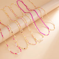 Pink Seed Bead Waist Chain Set