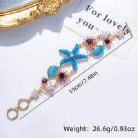 Starfish Shell Bracelet Crystal