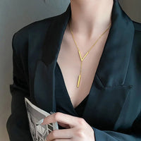 Vertical Bar Pendant Necklace