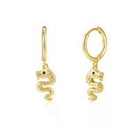Dinosaur Pendant Pendiente Drop Earring Animal Piercing Ohrringe Jewelry 2025 Rock Punk Chic Jewels