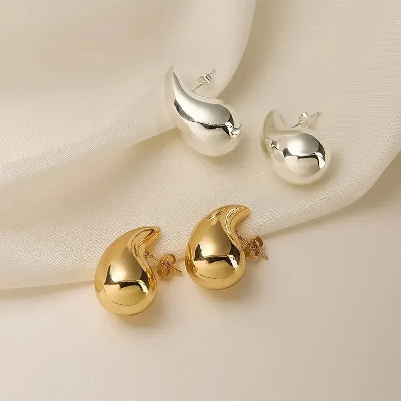 Dome Teardrop Hoops