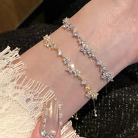 Zircon Flower Handmade Bracelet Alloy