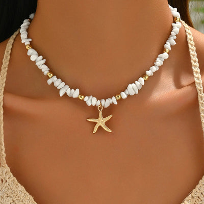 Rose Quartz Starfish Necklace