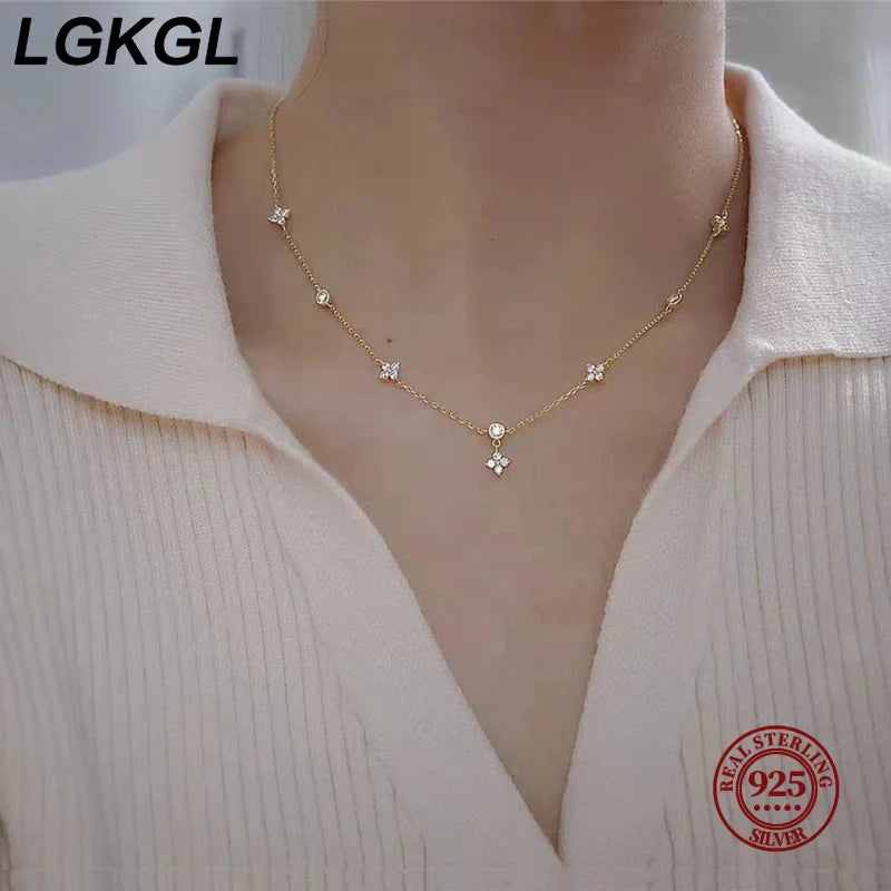 18K Gold-Plated Flower Necklace