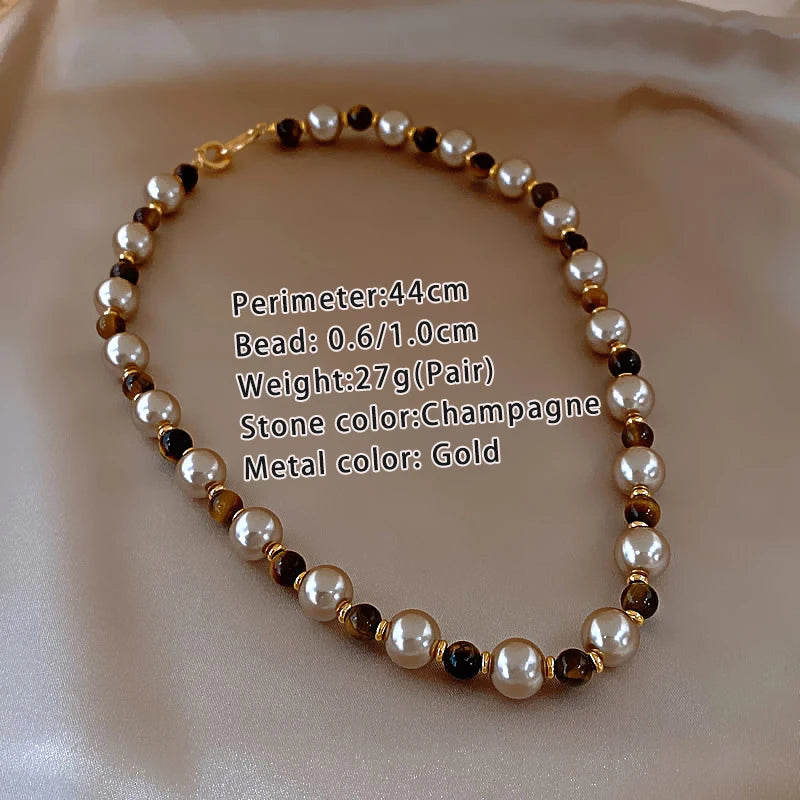 Champagne Pearl Necklace