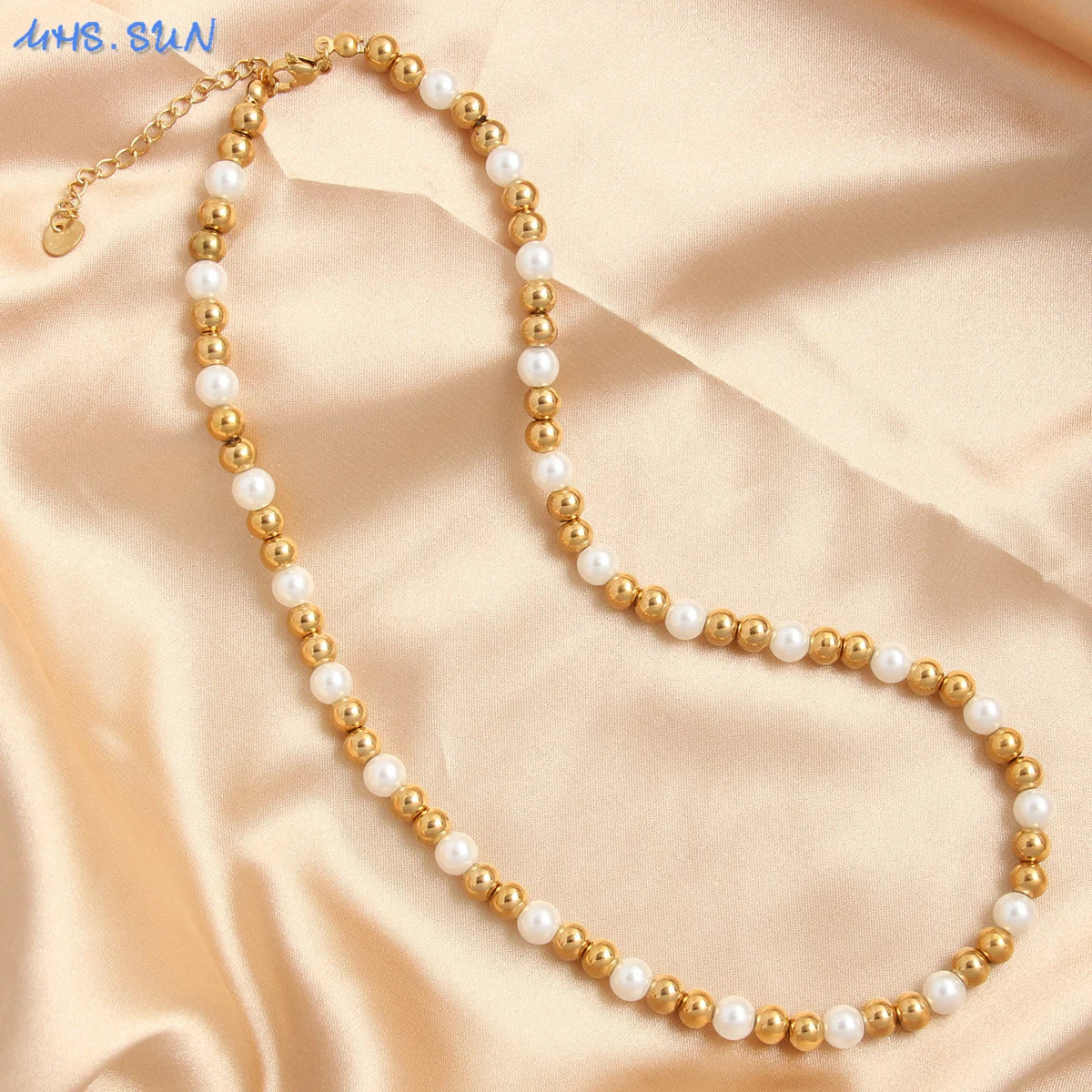 Gold Beaded Necklace