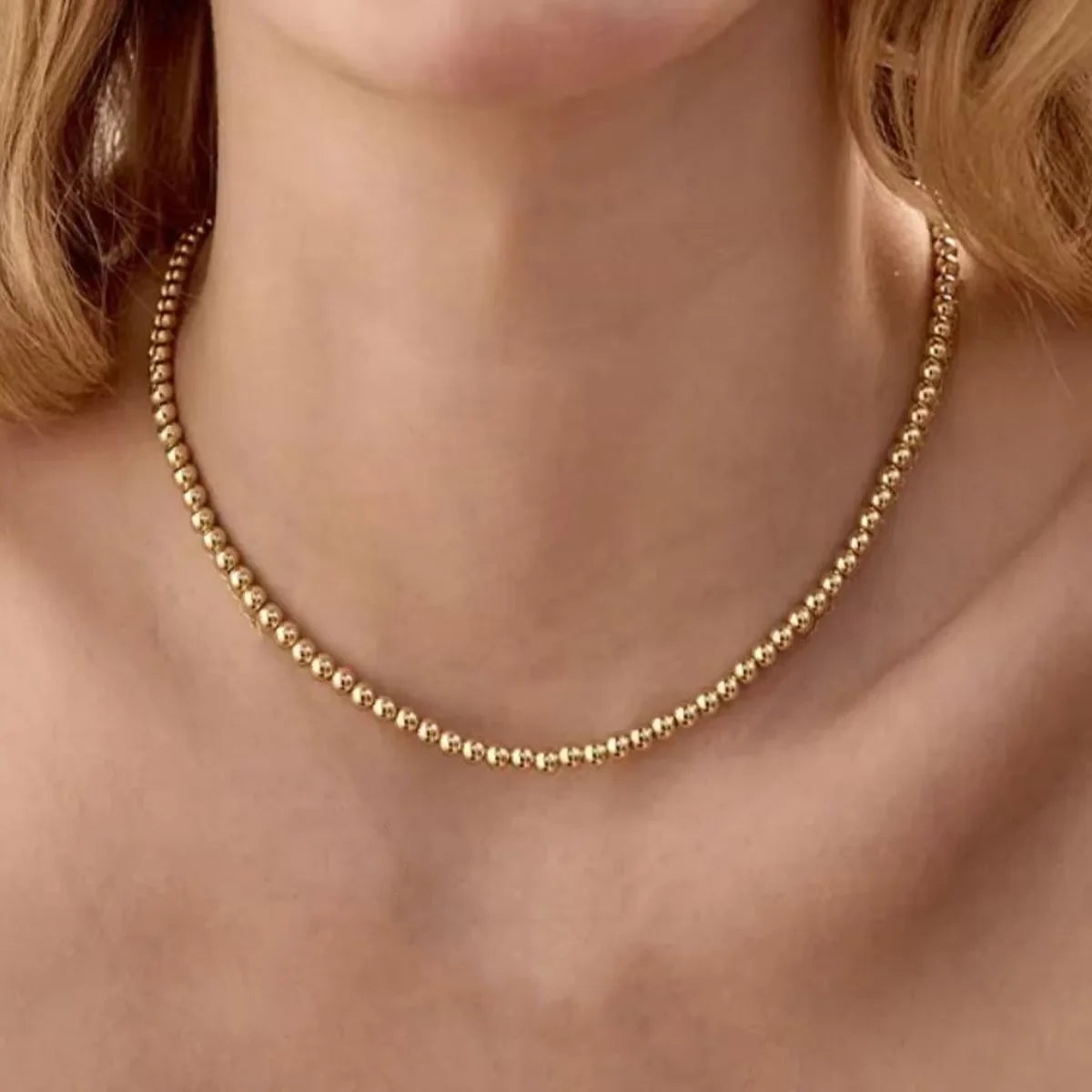 Gold Beaded Necklace