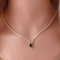 Zircon Teardrop Necklace