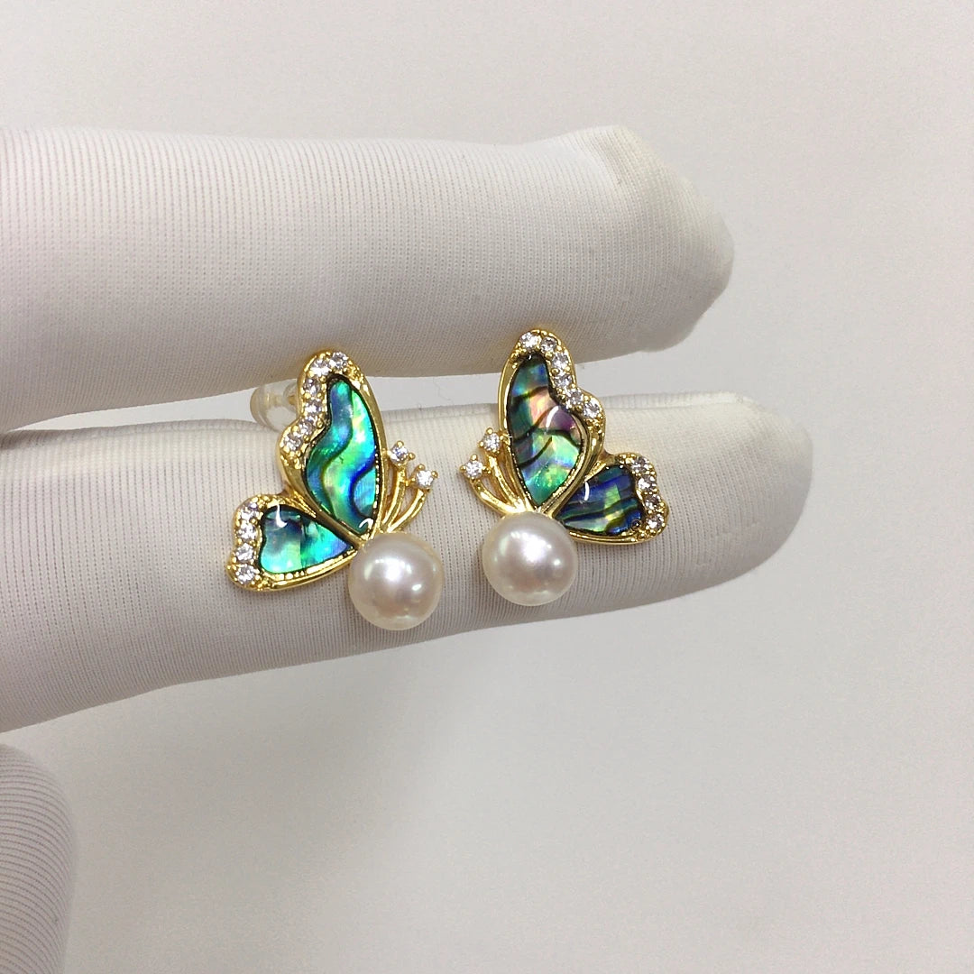 Gold Butterfly Earrings