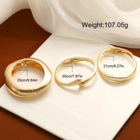 Minimalist Chunky Bracelets Design Bangles Set