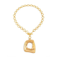 Large Square Pendant Necklace Creative