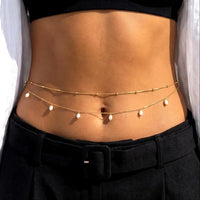 Rhinestone Tassel Waist Chain