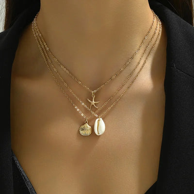 Gold Starfish Necklace
