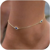 Adjustable Dainty Non Tarnish Summer Beach Jewelry Gift, Anklets for Women Gold Plated Ankle Bracelets Waterproof Boho Anklets