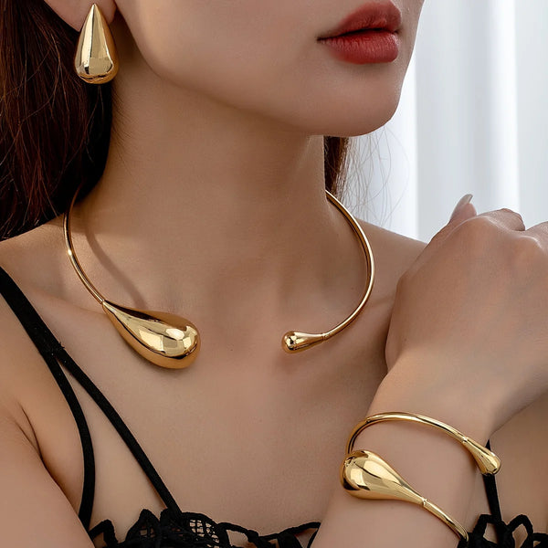 Set Zinc Alloy Necklace Bracelet