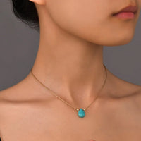 2025 Tribal Unisex Necklace Waterproof Waxed Cord Bohemian Teardrop Turquoise Pendant Adjustable  Festival Beach Jewelry