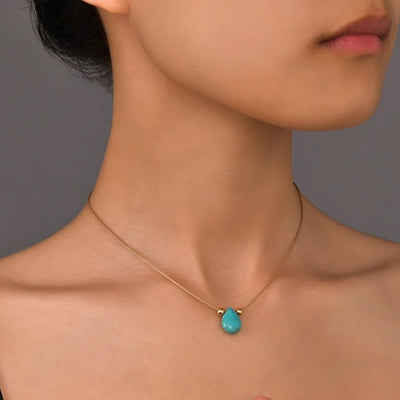 Turquoise Teardrop Necklace