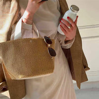 Straw Shoulder Messenger Bag Woven
