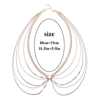Layered Rhinestone Waist Chain