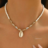 Seashell Starfish Pendant Choker Vacation