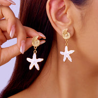 Dangle Metal Enamel Earring