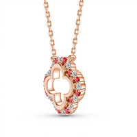 Red Corundum Solitaire Choker