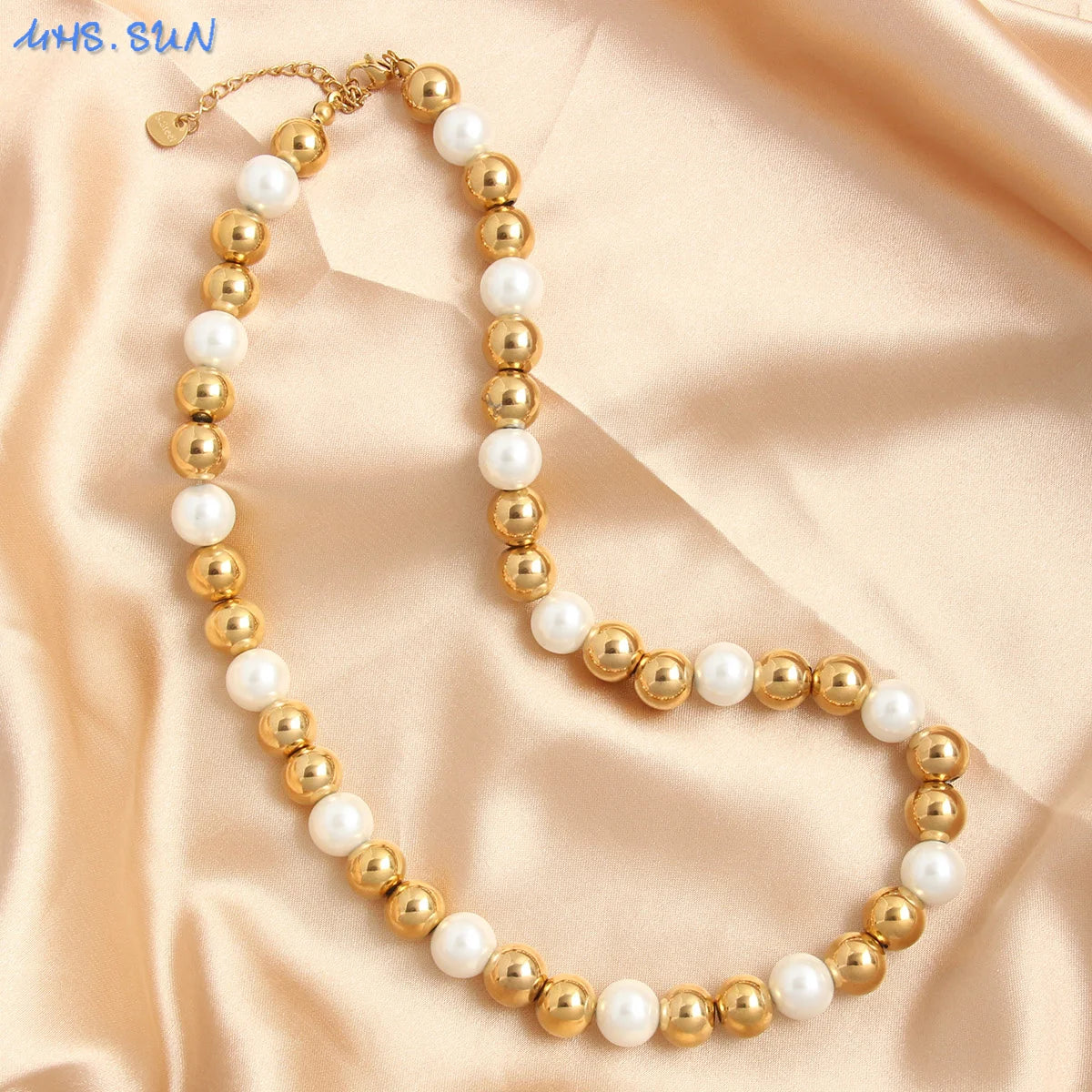 Gold Beaded Necklace