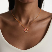 Red Corundum Solitaire Choker