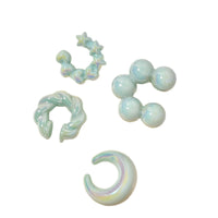 Piercing Clip on Earrings Transparent