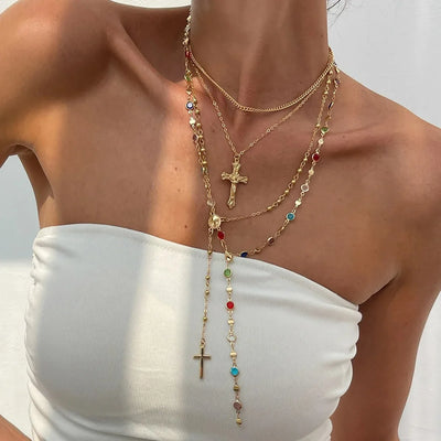 Crystal Cross Necklace