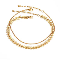 Leaf Charm Anklet