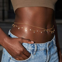 Rhinestone Tassel Waist Chain