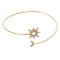 Star Moon Rhinestone Arm Cuff