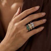 Zircon Knot Ring