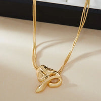 Molten Gold Pendant Necklace