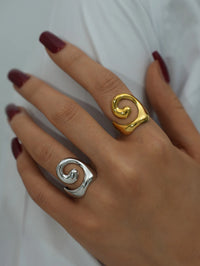 Minimalist Opening Ring for Women Stainless Steel Jewelry 18 K Gold Plated Metal Trendy кольцо женское Party Gift Waterproof