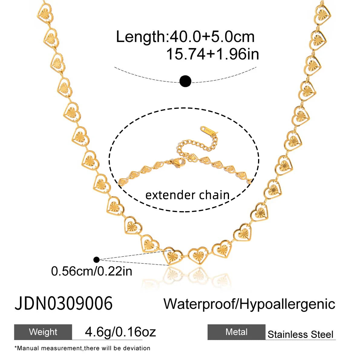 18K Gold-Plated Heart Necklace