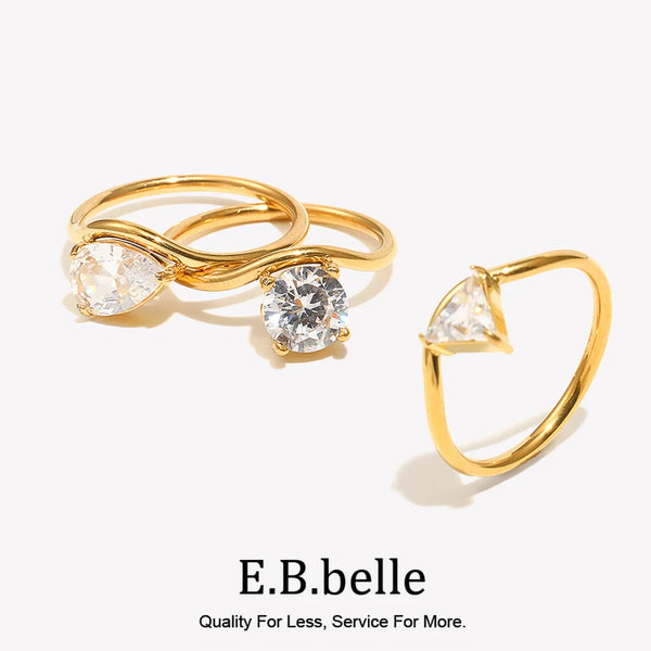 Waterdrop Zircon Ring