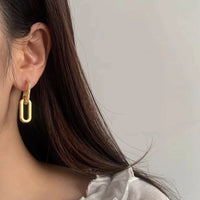 Geometric Zircon Drop Earrings