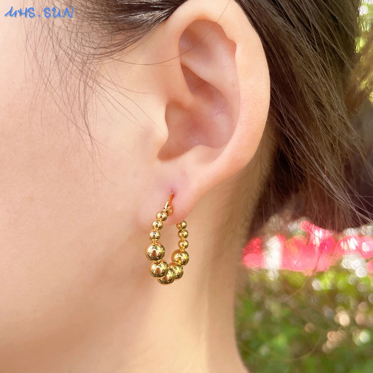 Beaded Hoop Earrings