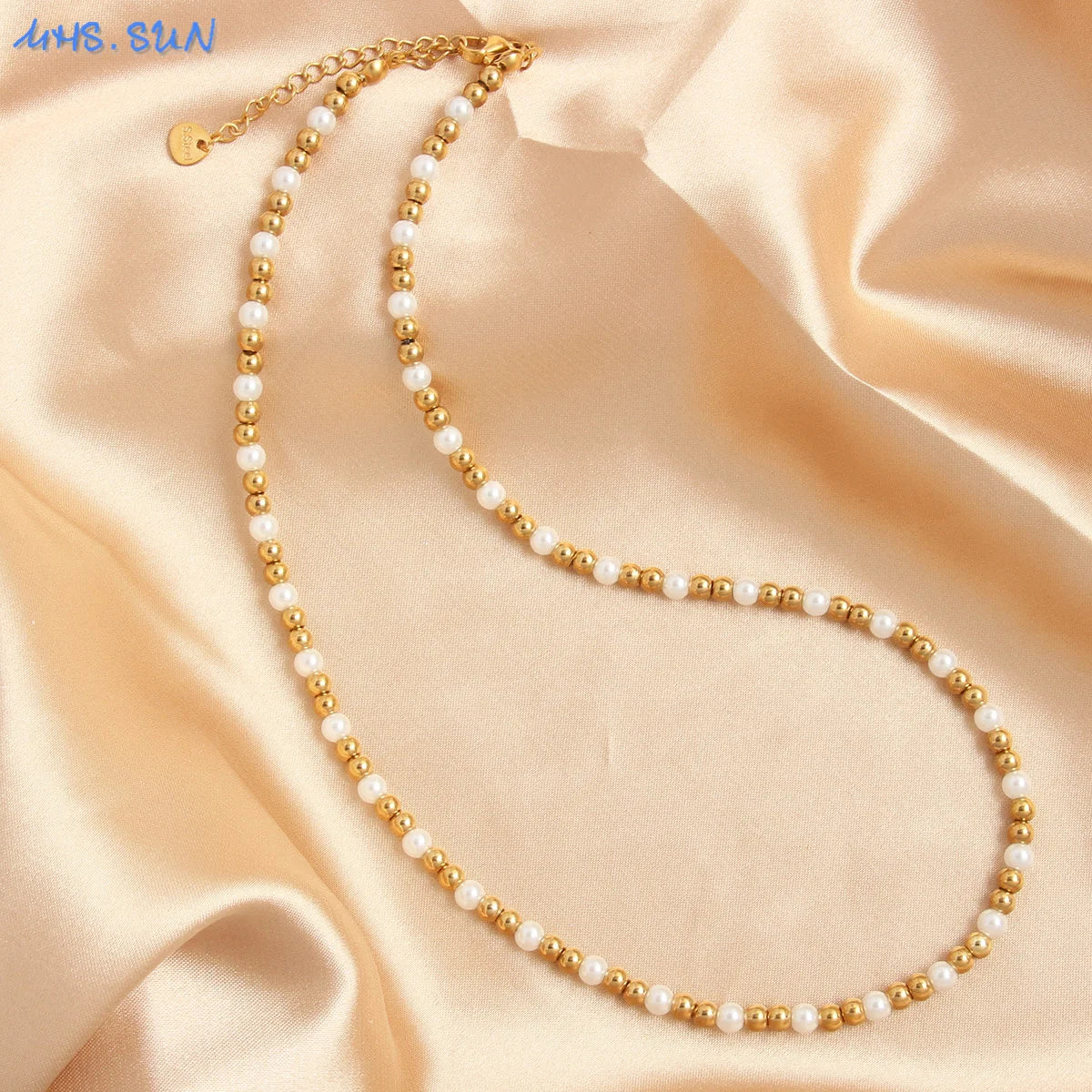 Gold Beaded Necklace