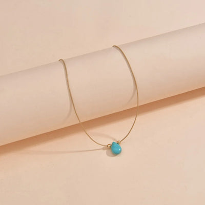 Turquoise Teardrop Necklace