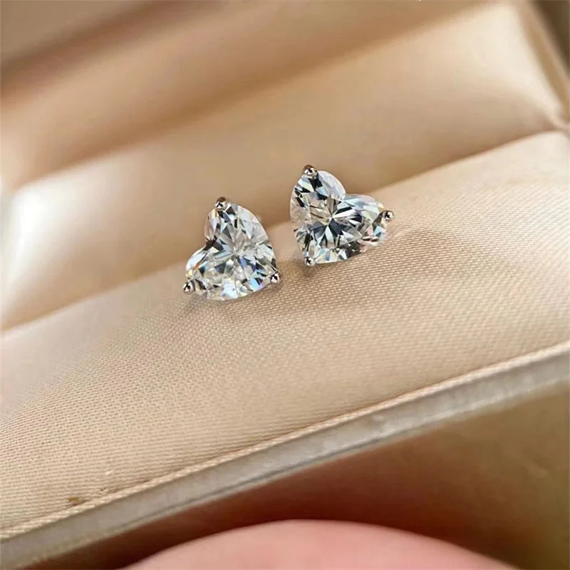 Zircon Heart Earrings