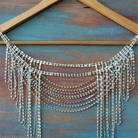 Luxury Rhinestone Shoulder Hain Jewelry Multi-level Design Boho Style Wedding Bride Crystal Shawl Body Chain Free Shipping