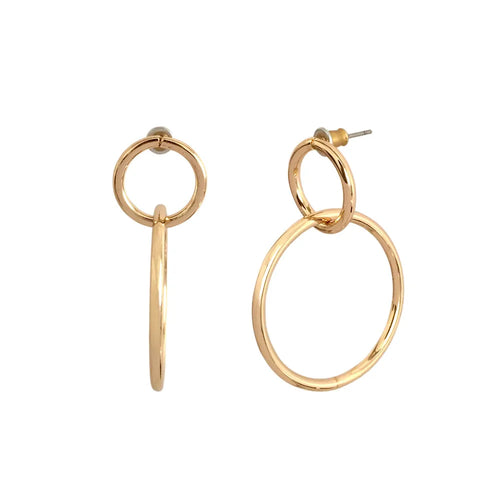 Circle Linked Drop Earrings Girl