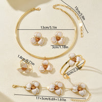 Jewelry Set Floral Necklace Earrings