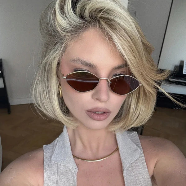 Small Frame Polygon Sunglasses Brand