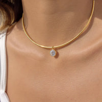 Zircon Collar Necklace